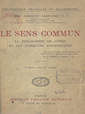 cover image of Le sens commun